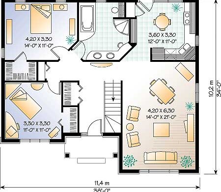 Проекты домов размером 10x10: особенности квадратных срубов, планов
