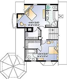 План 2 этажа дома, коттеджа