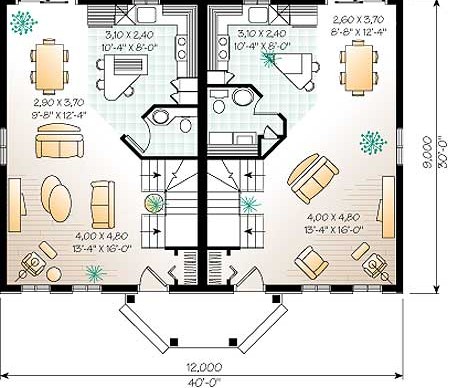 План этажа дома, коттеджа